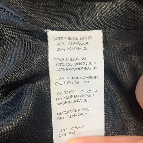 Jones New York Longline Wool Winter Dress Coat with  Faux Fur Collar, Size 10 - Picture 5 of 8